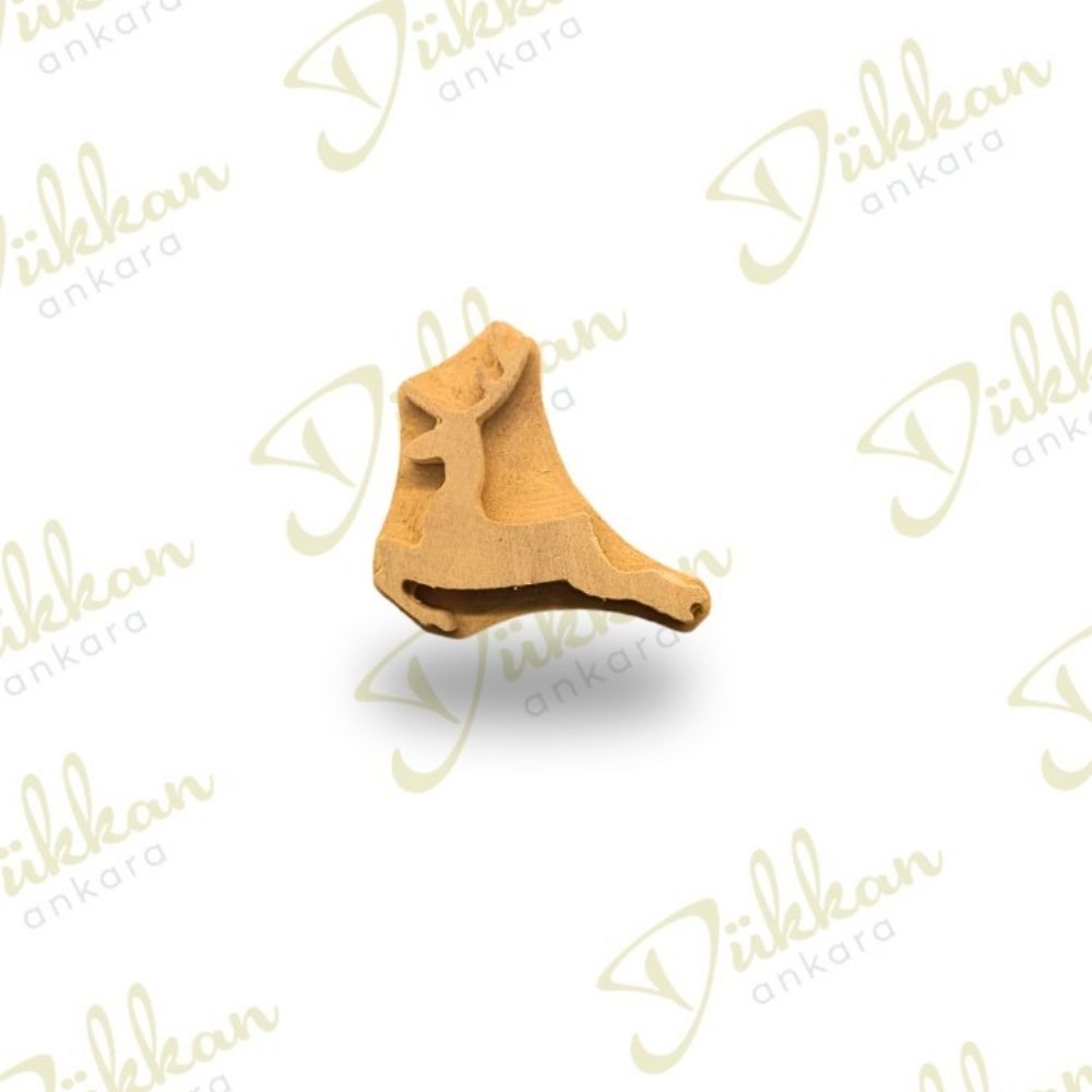 Ihlamur Ahşap Oyma Baskı Kalıbı Geyik Desenli 1212