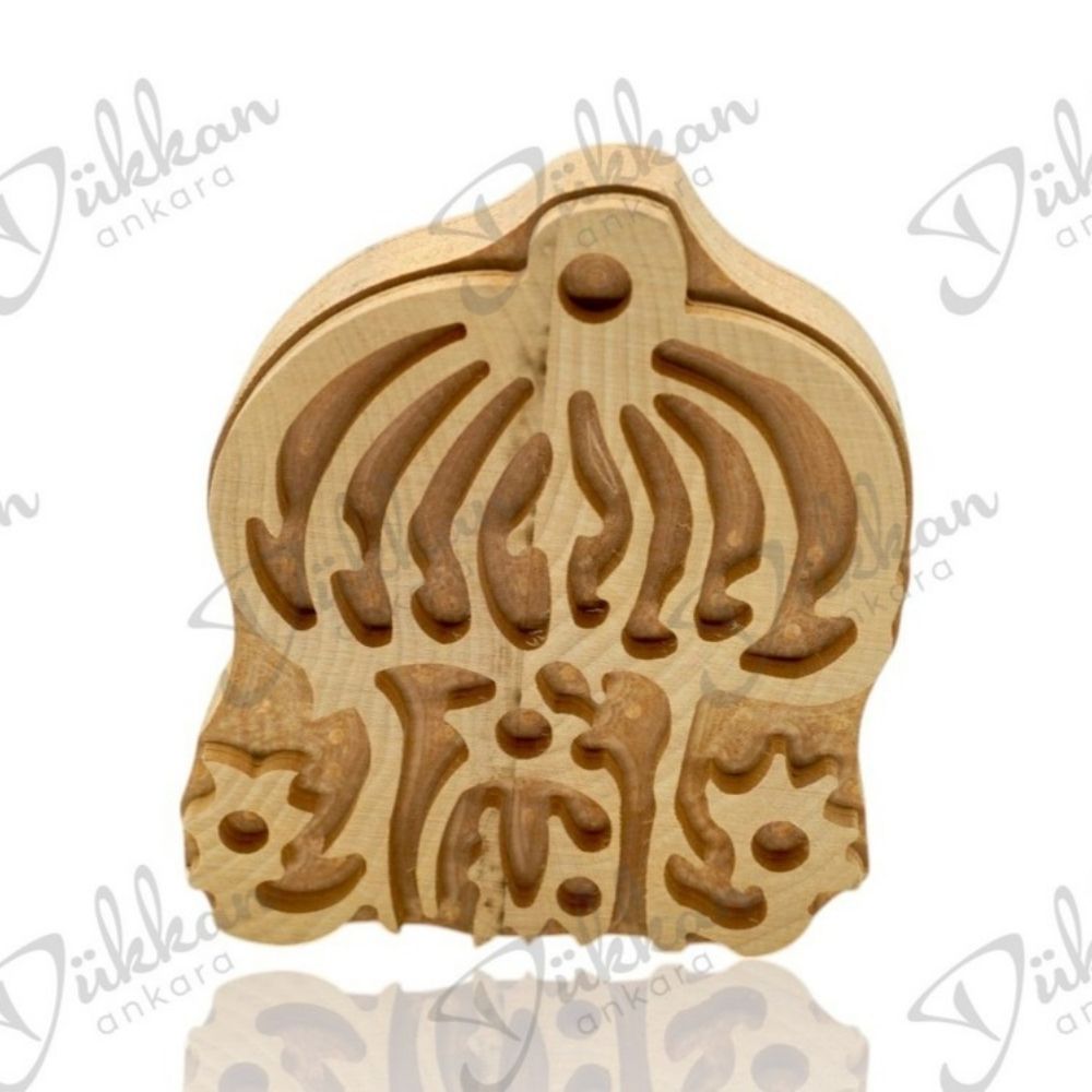 Ihlamur Ahşap Oyma Baskı Kalıbı Minimal Desenli 376