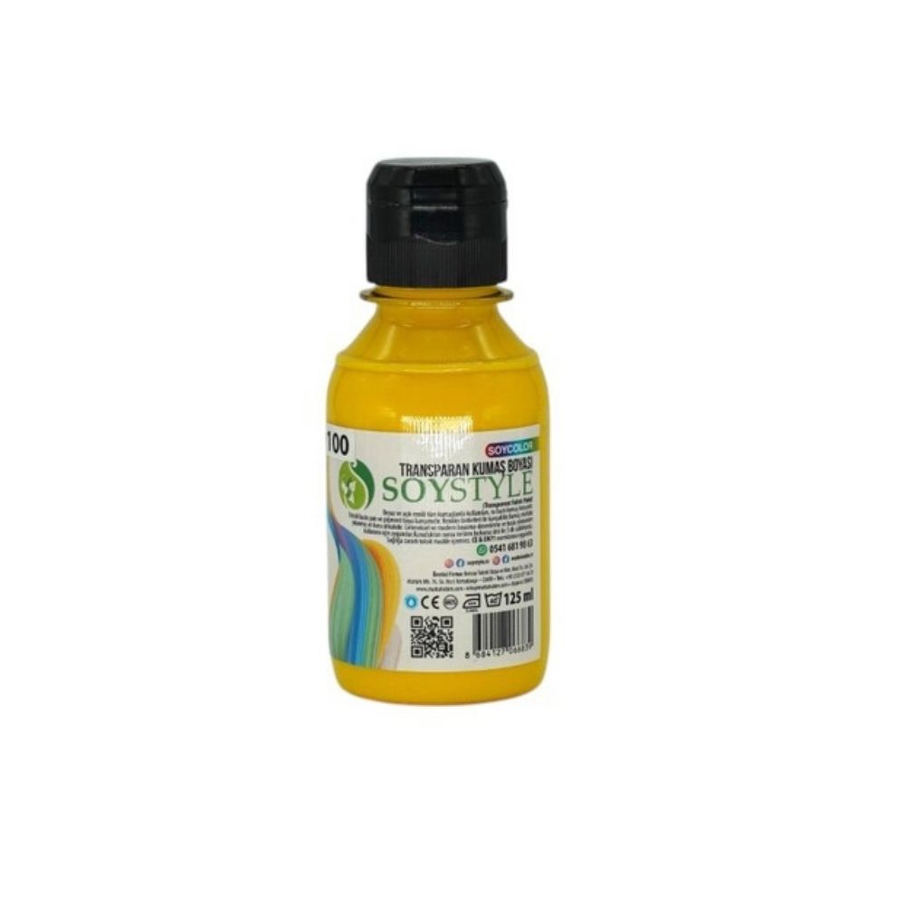Opak Kumaş Boyası 125 ml – Su Bazlı Tekstil ve Ahşap Baskı Boyası - 100