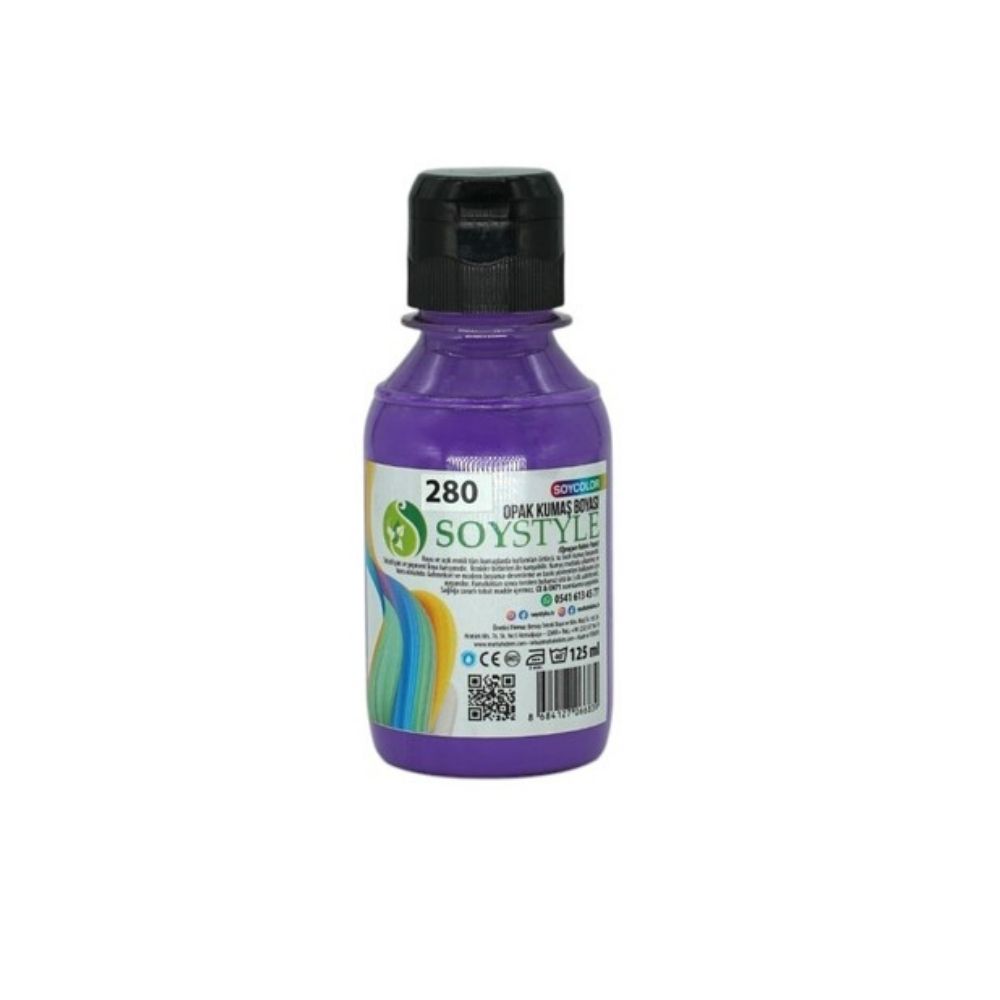 Opak Kumaş Boyası 125 ml – Su Bazlı Tekstil ve Ahşap Baskı Boyası- 280