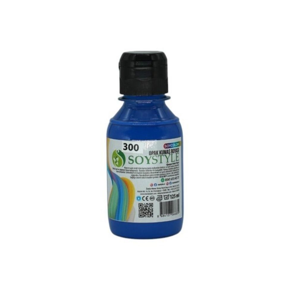Opak Kumaş Boyası 125 ml – Su Bazlı Tekstil ve Ahşap Baskı Boyası- 300