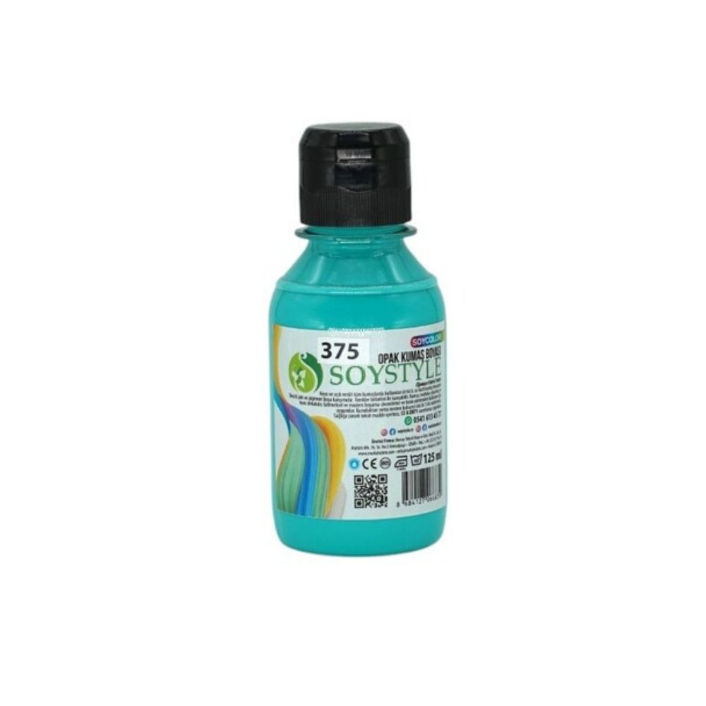 Opak Kumaş Boyası 125 ml – Su Bazlı Tekstil ve Ahşap Baskı Boyası- 375