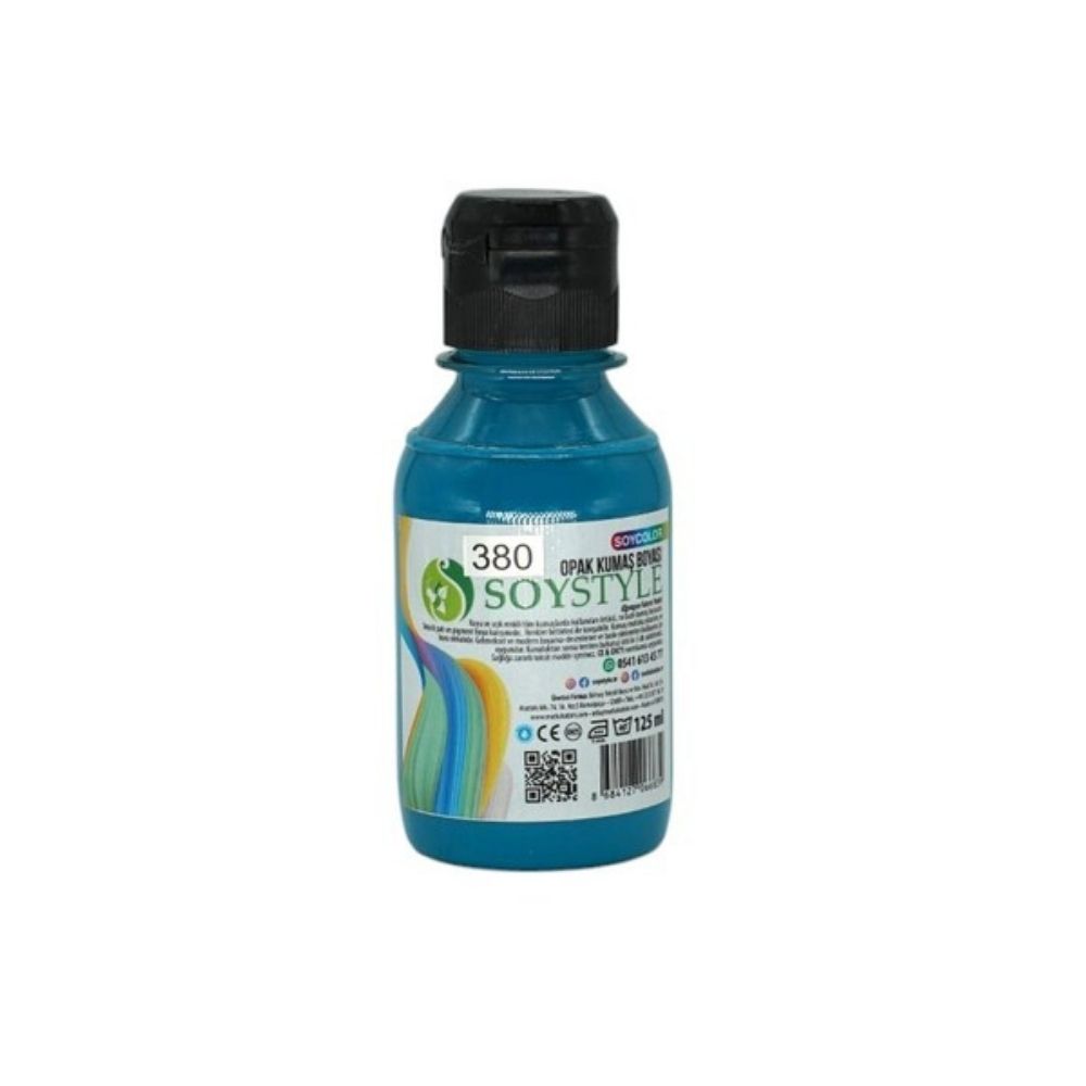 Opak Kumaş Boyası 125 ml – Su Bazlı Tekstil ve Ahşap Baskı Boyası- 380