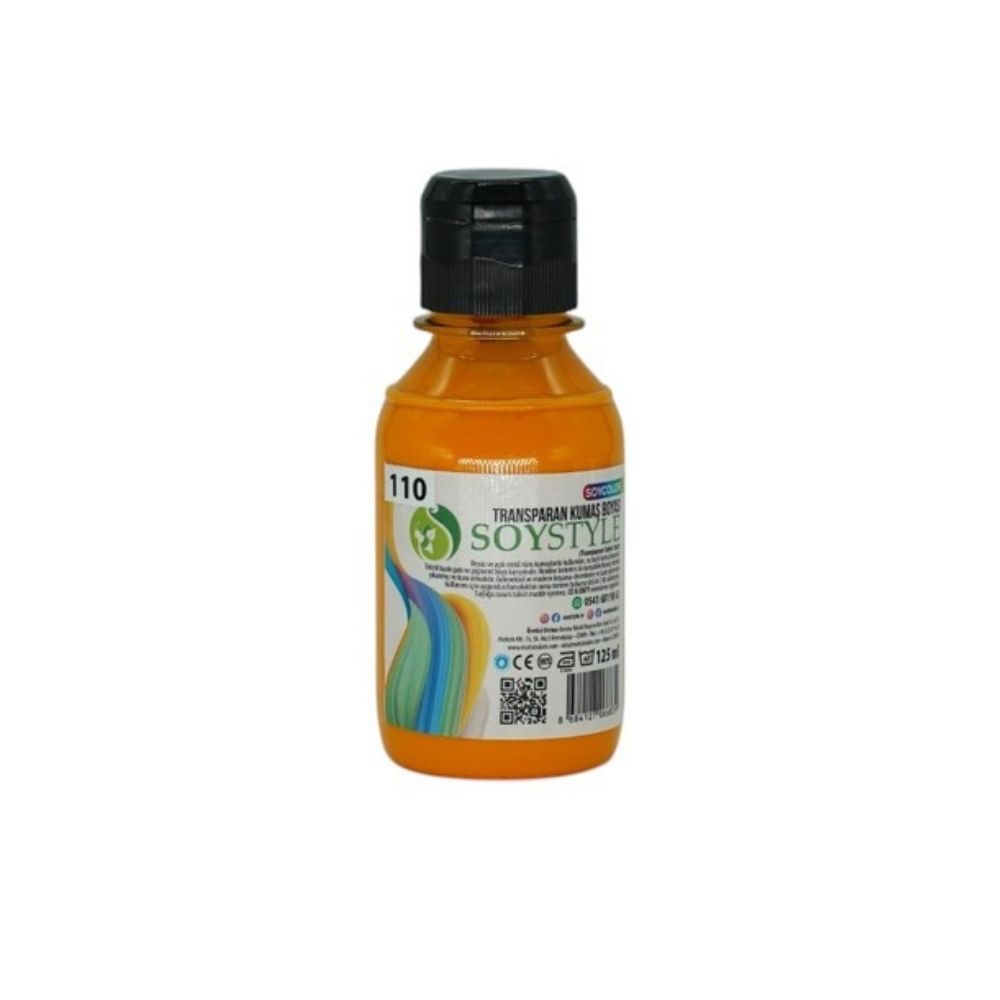 Transparan Kumaş Boyası 125 ml – Su Bazlı Tekstil ve Ahşap Baskı Boyası- 110