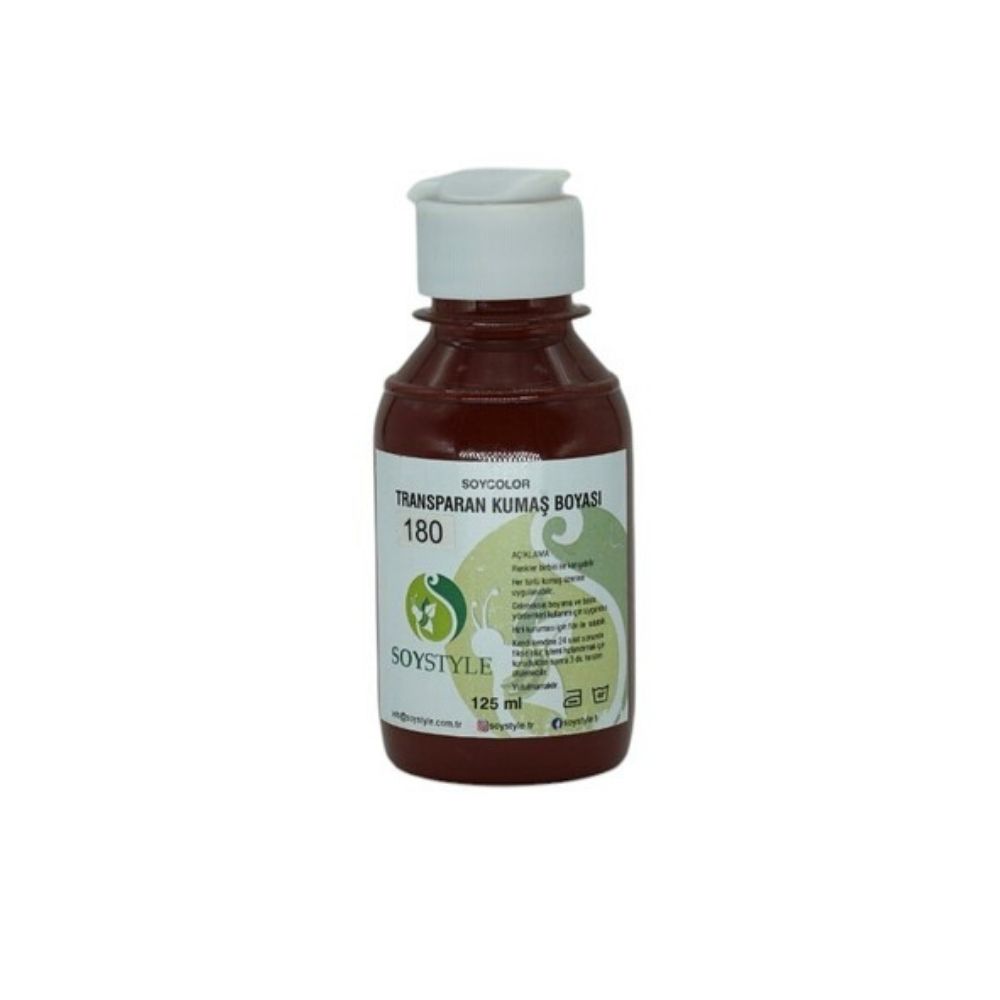 Transparan Kumaş Boyası 125 ml – Su Bazlı Tekstil ve Ahşap Baskı Boyası- 180