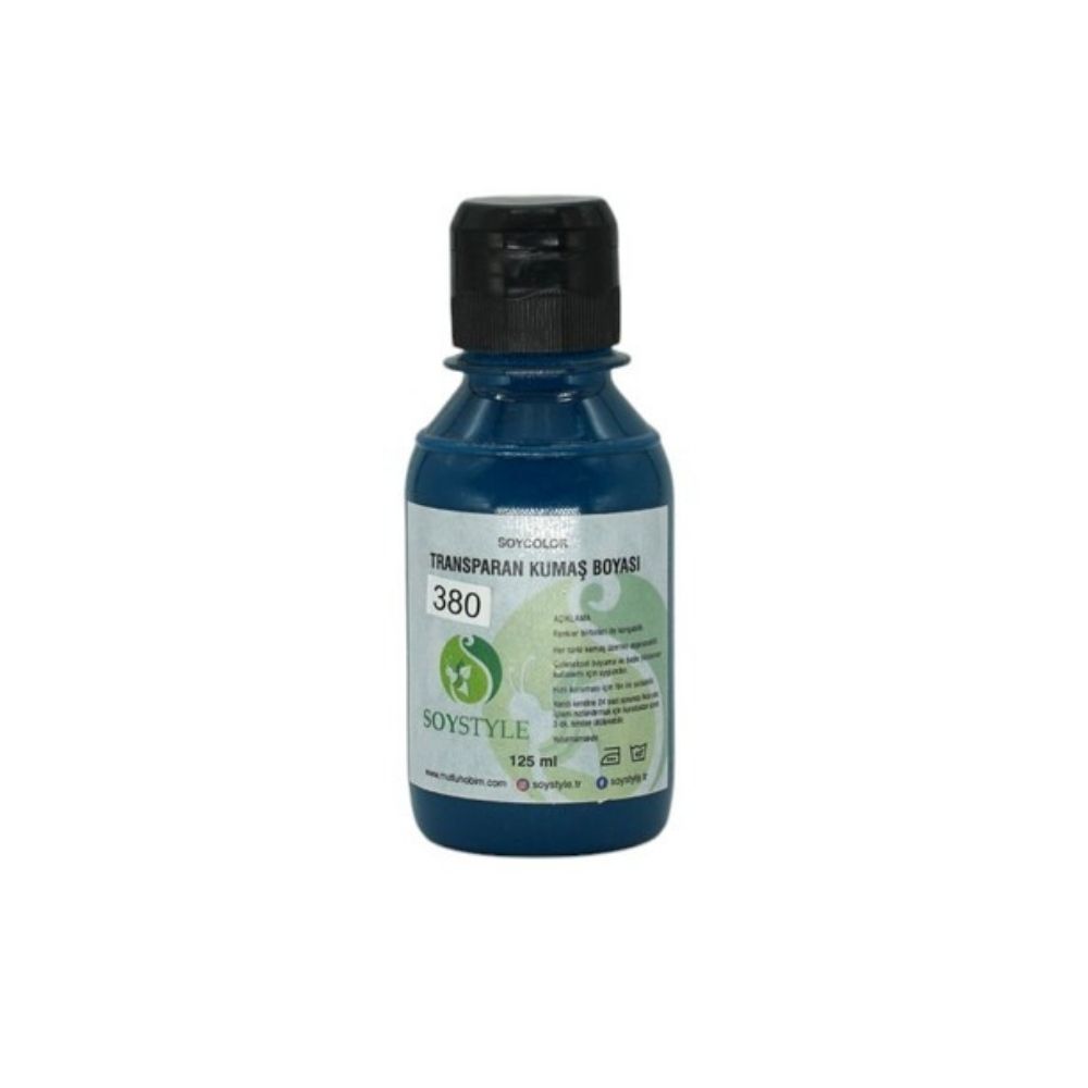 Transparan Kumaş Boyası 125 ml – Su Bazlı Tekstil ve Ahşap Baskı Boyası- 380