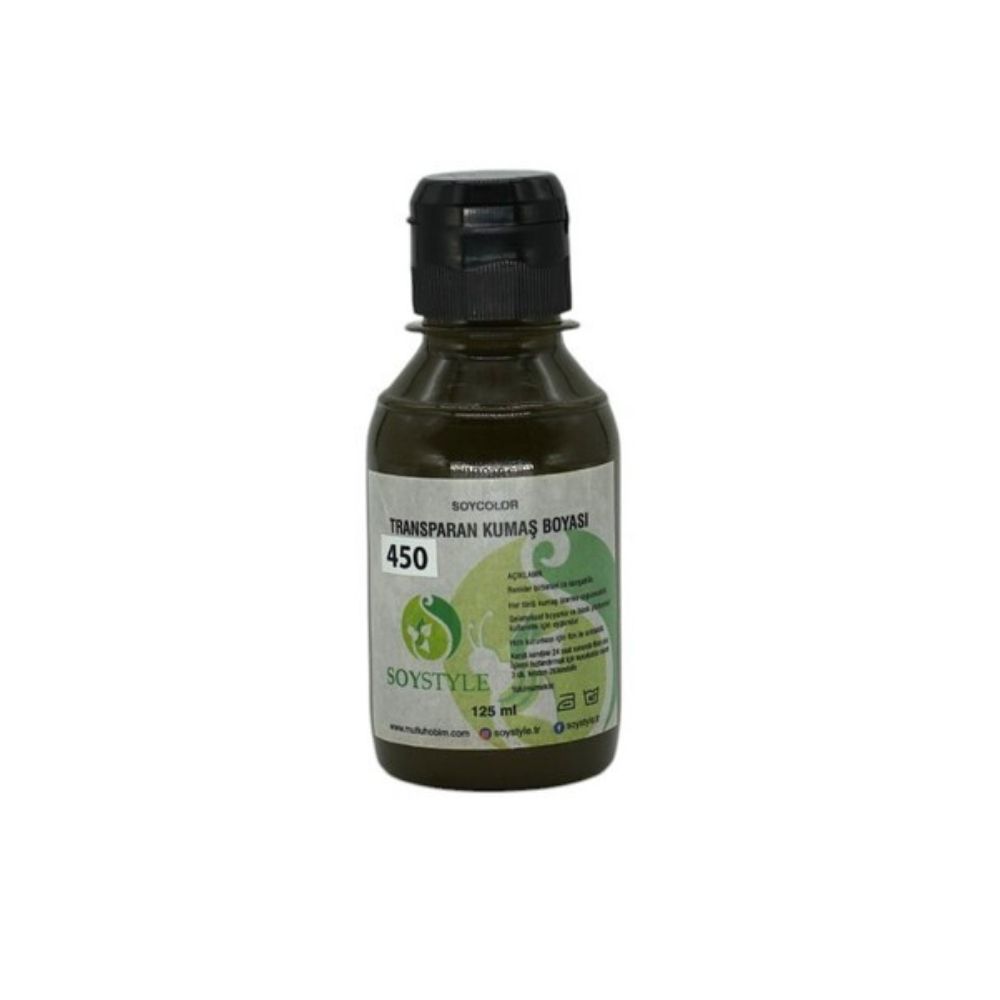 Transparan Kumaş Boyası 125 ml – Su Bazlı Tekstil ve Ahşap Baskı Boyası- 450